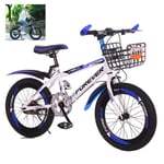 Kids' Bikes Children's Bicycles Outdoor Children's Mountain Bikes Boys And Girls Cycling 18-inch Outdoor Children's Bicycles (Color : Blue, Size : 18 inches)