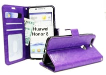 Crazy Horse Wallet Huawei Honor 8 (Lila)