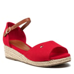 Espadrillos Tommy Hilfiger Rope Wedge Sandal T3A7-32185-0048 S Red 300