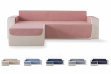 Todocama Housse de canapé matelassée à Losanges, Respirante, Facile à Nettoyer (Rose, méridienne Gauche 200 cm)