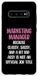 Coque pour Galaxy S10+ Gestionnaire marketing drôle, responsable marketing féminin