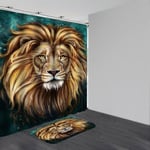 The Lion King Waterproof Bathroom Shower Curtain Bath Mats Multi 165*180