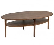 Northern Lights Collection - Egil Soffbord Oval 135x70 cm med hylla Dark Oak
