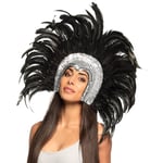 Boland - Accessoire de cheveux pour danseuse Go-Go, avec plumes noires, coiffe élaborée, samba, danseuse du ventre, costume, carnaval, fête costumée