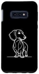 Coque pour Galaxy S10e One Line Art Dessin Wiener Dog