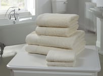Chums | Quality | Egyptian Cotton Towel Bale Set of 4 Luxury Weight Super Soft 2 Bath 2 Hand | Cream