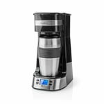 Single Serve 1 Cup Electric Filter Coffee Maker Digital Timer + 0.42L Travel Mug