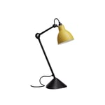 Lampe Gras No205 - Round - Svart bas, Gul