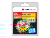 Agfaphoto Multi Pack - 4-Pack - Svart, Gul, Cyan, Magenta - Kompatibel - Blister - Återanvänd - Bläckpatron (Alternativ För: Epson 26Xl, Epson C13t26364010, Epson T2636) - För Epson Expression Premium Xp-510, 520, 600, 610, 615, 620, 625, 710, 720,
