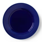 Lyngby Porcelæn Rhombe Color tallerken, 23 cm, mørkeblå