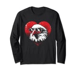 Bald Eagle Heart - Vintage Cool Eagle Bird Lover Long Sleeve T-Shirt