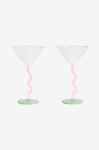&k Amsterdam - Coupeglas Curve, 2-pack - Transparent