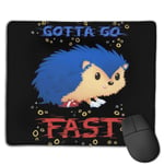 Gotta Go Fast Sonic The Hedgehog Customized Designs Non-Slip Rubber Base Gaming Mouse Pads for Mac,22cm×18cm， Pc, Computers. Ideal for Working Or Game