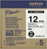 Brother HG tape 12mm black on matt silver (5) HGEM931V5