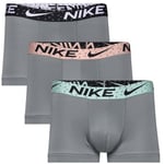Nike Kalsonger 3P Everyday Essentials Micro Trunks Grå polyester Large Herr