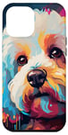 Coque pour iPhone 13 Pro Max Dégradé de couleur Pop Art abstrait caniche