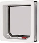Cat Mate Lockable Flap With Door Liner to 50mm (2 Inch), Easy M, White 