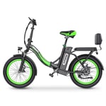Hopfällbar elcykel med baksäte Hidoes C1, 750W 48V 13Ah, 20-tums feta däck