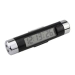 Bil Digital klocka Temperatur Display Elektronisk termometer Black