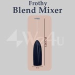 Black Coffee Latte Hot Chocolate Milk Frother Whisk Frothy Blend Mixer Tool New