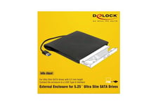 Delock 5.25" External Enclosure Ultra Slim SATA > USB 3.0 - lagringspakning - SATA - USB 3.0