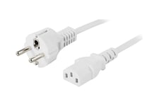 DELTACO DEL-109LV - strömkabel - power CEE 7/7 till power IEC 60320 C13 - 1 m
