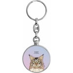Toff London Maine Coon Head Cat Keyring TLK-14-VAR