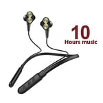 OIUYT Wireless Bluetooth Earphone Wireless Headphones Double Driver Earbuds Bass Sport Four Speakers For Mobile Phone Surround Sound (Color : Gold 10Hour)