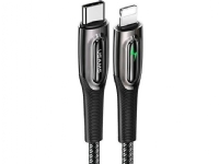 Usams USB cable USAMS Braided USB-C to Lightning Smart Power-off cable 20W PD Cable 1.2m black/black SJ518USB01 (US-SJ518)
