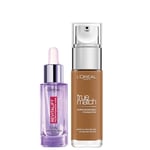 L’Oreal Paris Hyaluronic Acid Filler Serum and True Match Hyaluronic Acid Foundation Duo (Various Shades) - 9N Truffle