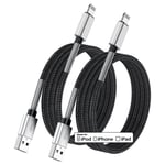 iPhone Charger Cable 2M, [MFi Certified] 2Pack Long USB A to Lightning Cable fo