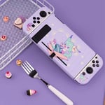 Coque De Protection En Tpu Souple Pour Nintendo Switch Violet Animal Mignon Lapin Chat Pour Console Ns ¿¿Tui Pour Contr?Leur Joy-Con