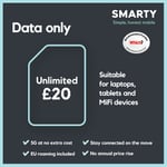 SMARTY UNLIMITED 30 Day Pay As You Go Data Only SIM Card