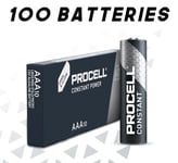 100 x Duracell AA Procell Constant Power Alkaline Battery Industrial LR6 MN1500