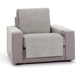 ECOMMERC3 Housse de canapé 1 Place Facile à Installer avec élastiques pour Un Ajustement Ferme - Housse de canapé Gris Clair idéale pour protéger et renouveler Le Dossier, l'assise et Les accoudoirs