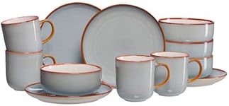 Set de petit-déjeuner Portofino 12 pièces Gris