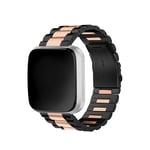 Watch Strap for Fitbit Versa Special Edition Smartwatch Band Black-Rose Gold