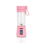 Portable Blender Smoothie Maker 330ML Rechargeable Fruit Mixer Mini Juicer Pink