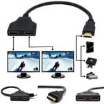 Adaptateur Prise HDMI Mâle vers Double HDMI Femelle Multiprise hdmi switch