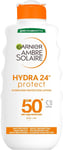Garnier Ambre Solaire Hydra 24 Hour Protect Lotion, Water Resistant Sunscreen, w