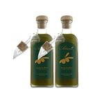 Extra Virgin Olive Oil - Manzanilla Variety - Bottle with Cork of 500 ml - Adriana Oils (2 Bottles)