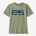 Patagonia Kids Regenerative Org Cotton P-6 Logo T (Grön (SALVIA GREEN) Large)