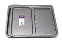Dual Oven Tray Twin Pack, British Made with Teflon Non Stick