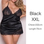 Sexy Lingerie Lace Teddy Dress Women Sleepwear Black Xxl