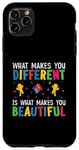 Coque pour iPhone 11 Pro Max Ce qui vous rend différent, c'est ce qui vous rend belle autisme