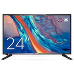 Cello ZSO242 24 inch Digital LED TV with Freeview HD and Built In Satellite Receiver DVB-S2 with HDMI and USB for recording from Live TV, Made In The UK, Black