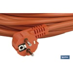 Prolongateur de câble bipolaire ip 44 Avec prise de terre latérale Câble de 10 et 25 mètres de couleur orange