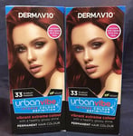 ABOXOV 2 x Derma V10 SCARLET PASSION Honey & Almond Oil Hair Dye Colour