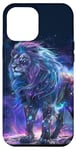 Coque pour iPhone 14 Plus Silhouettes de minuit du zodiaque Lion