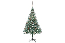 Be Basic Frostet kunstig juletre med LED & kulesett kongler 150 cm -
